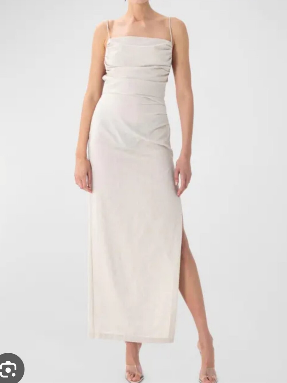 Ronny Kobo Clark Sleeveless Linen Cotton Long Slit Dress